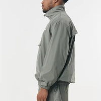 Jaket Luar Ruangan Berkualitas Tinggi, Dapat Disesuaikan, Tahan Air, Tebal, Elastis, Bahan Lembut, Unisex, Berkerudung, Penahan Angin, Ritsleting
