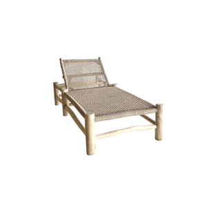 Nouveau design de meubles d'extérieur en rotin chaise longue de jardin de style moderne avec cadre en bois Usine directe - Product Image 1
