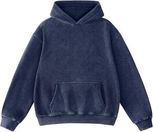 Premium Oversized Acid Wash Hoodie Heavyweight Fleece Vintage Cotton Unisex Streetwear Sudadera Casual Fashion Wear - Product Image 2