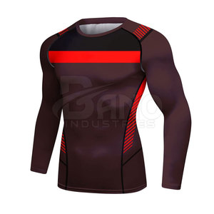 Traje de compresión personalizado para hombre Fitness Gym Jogging Sublimación Ropa para correr hecha en poliéster Spandex - Product Image 2