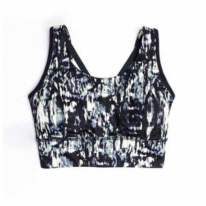 Sujetador deportivo elástico con tiras de alta calidad para correr 100% algodón transpirable ropa activa Sujetador deportivo para mujer a la venta - Product Image 1