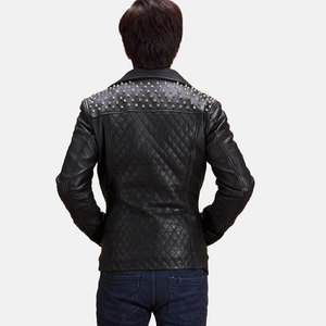 Chaqueta de Cuero Personalizable al por Mayor para Hombre, Uso en Exteriores, Cuello Alto, Logotipo Frontal, Estilo Urbano, Invierno, Resistente al Viento, con Calefacción - Product Image 3