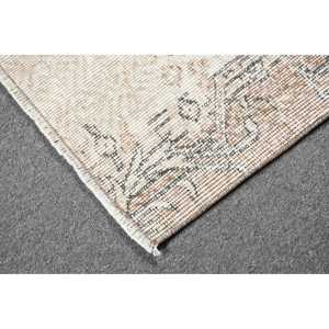 Petit tapis turc 1,6x3,2 pi (49x97 cm), tapis vintage à imprimé animal blanc - Product Image 5