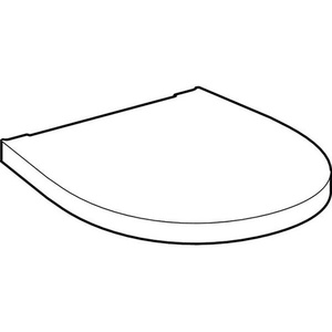 Siège de toilette <span class=keywords><strong>Geberit</strong></span> VISIT avec couvercle, charnières chromées blanches - Product Image 3