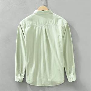 เสื้อเชิ้ตชุดเดรสย้อมเส้นด้ายแขนยาวสำหรับผู้ชายเสื้อเชิ้ตทางการสำหรับฤดูใบไม้ผลิ - Product Image 2