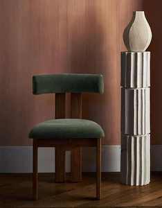 Chaise de salle à manger moderne de luxe en frêne avec revêtement en tissu de style scandinave pour l'école, la salle de sport ou l'appartement - Product Image 3