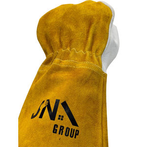 Gants de travail à double sécurité durables en cuir de vachette PU et cuir pour le soudage de construction utilisation industrielle de cuisine - Product Image 2
