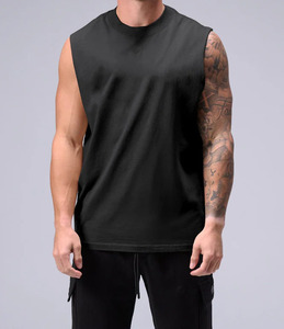 T-shirts de sport personnalisés en gros, logo personnalisé, salle de sport, fitness, entraînement, course à pied, débardeur de musculation pour hommes, débardeur - Product Image 5