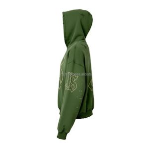 Sudadera con capucha gruesa cálida con cremallera 460 GSM, forro polar pesado, ropa de invierno acogedora, logotipo personalizado, diseño de bordado de chenilla, sudaderas básicas - Product Image 3