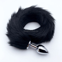 Fuchsschwanz Analplug Großhandel Anfängergröße Butt Plug mit Flauschigem Fuchsschwanz Party Cosplay Kostüm Zubehör