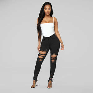 Jeans pour femmes à la mode Tissu Denim Premium Parfait pour le travail École Shopping Voyage Aventures et Style de tous les jours - Product Image 1