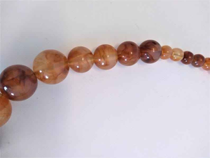 เครื่องประดับแฟชั่นขัดเงาสูงสร้อยคอเรซินดีไซน์ทันสมัยสร้อยคอลูกปัดเรซินอีพ็อกซี่ธรรมชาติ - Product Image 1