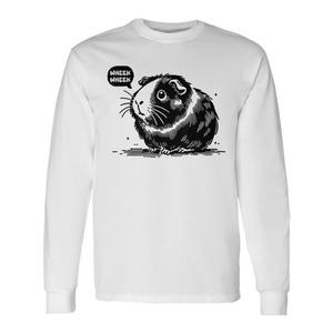 Maglietta a Maniche Lunghe per Amanti dei Porcellini d'India con Suoni 'Wheek Wheek' - Regalo Promozionale per Proprietari di Porcellini d'India - Product Image 1