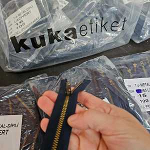 Fermeture éclair métallique moderne à extrémité ouverte, bleu marine, haute ténacité, durable, 560, pour accessoires vestimentaires - Product Image 4