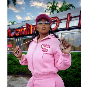 2025 Style femmes automne automne hiver deux pièces velours deux pièces ensemble fermeture éclair poche à manches longues femmes costume vêtements 2 pièces - Product Image 3