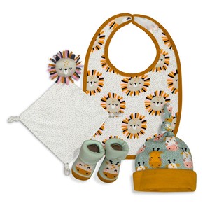 Mod. Ensemble de vêtements à motifs d'animaux mignons Leon, ensemble cadeau gris - Product Image 1