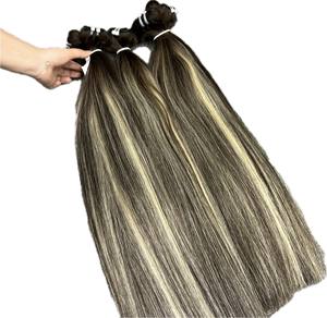 Meilleure vente 100% cheveux humains vierges trame de haute qualité cheveux naturels droits grand stock cheveux bruts vietnamiens couleur piano - Product Image 2
