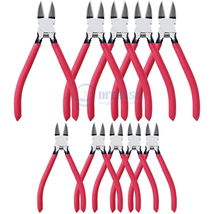 High Quality Stainless Steel 6in Dykes Cutters <b>Wire</b> <b>Snips</b> Non-slip Red Handle Side Cutter Flush-Cutter for Jewelry Making - Product Image 1