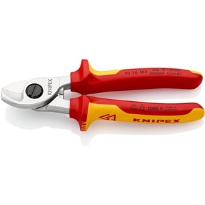 กรรไกรตัดสายเคเบิล KNIPEX ความยาว 165 มม. หัวชุบโครเมียม ด้ามจับแบบหลายส่วน VDE รุ่น 1 กรรไกรและเครื่องตัด - Product Image 1