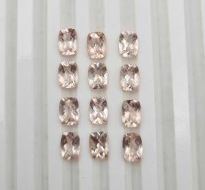 หมอนมอร์แกไนท์สีชมพูธรรมชาติที่ผ่านการรับรองจาก IGI ตัดอัญมณีหลวมขนาด5*7มม. สำหรับการทำเครื่องประดับ - Product Image 5