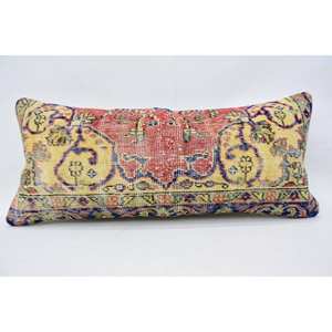 Oreiller Kantha en laine patchwork multicolore 16x36 pouces Technique tissée - Product Image 1