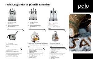 Ensemble de condiments Palu en acier inoxydable 5 pièces avec support rond, salière, poivrière, porte-cure-dents et pot à épices pour restaurant, hôtel, maison - Product Image 2