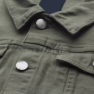 Chaqueta de Mezclilla de Lona con Construcción Duradera y Comodidad Diaria, Acabado Premium, Ecológica y Transpirable, con Logotipo Frontal, Chaqueta de Invierno - Product Image 4