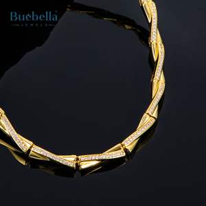 Hot Sale 925 Silver 14K White Gold Plated 5mm Moissanite Diamond Iced Out <b>Cross</b> X Link <b>Chain</b> for Men Premium Men's Necklaces - Product Image 2