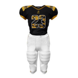 Uniforme de football américain respirant et léger, fabriqué en tissu 100 % polyester pour une absorption optimale pendant les matchs - Product Image 2