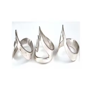 Anneaux de serviette ronds en métal d'acier inoxydable pour la décoration spéciale de dîner de mariage - Product Image 4