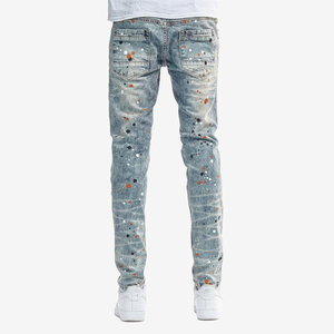 Jeans Rectos para Hombre, Lavados, Personalizados, al por Mayor, de Alta Calidad, Transpirables, 100% Algodón, Ecológicos, Corte Casual - Product Image 5