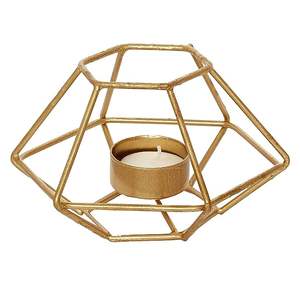 Support votif en fil de métal doré de qualité supérieure nouveau bougeoir attrayant pour mariage décoratif amélioré décoration de la maison - Product Image 3