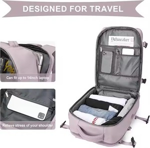 Groot Intern Frame Polyester Reisrugzak-Handbagage Vlucht Goedgekeurd Laptop Werk Zakelijke Rugzak Ritssluiting 36-55l Capaciteit Voor - Product Image 2