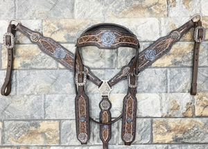 100% Real Genuine Argentina cuero de vaca Fancy Horse Headstalls Horse Head Collar Horse Riding Western Headstall - Product Image 4