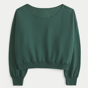 เสื้อสเวตเตอร์แฟชั่นเปิดไหล่สำหรับผู้หญิงคอกลมปักลายขนแกะเสื้อแฟชั่นงานตามสั่ง - Product Image 5