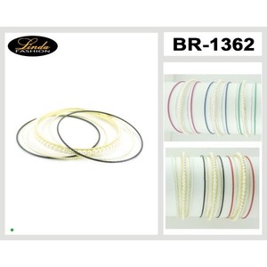 Bracelets métalliques colorés Linda Fashion avec un design de fleurs en perles, plaqués or, bijoux pour femmes, à porter tous les jours - Product Image 4