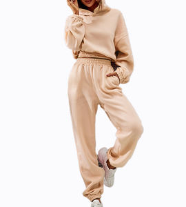 Ensembles de survêtements unisexes d'hiver personnalisés avec logo OEM, joggers superposés et ensembles de sweats à capuche évasés avec mousse 3D pour fermeture éclair, 100 % coton molletonné - Product Image 4