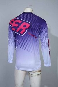 Maillot de moto à manches longues pour homme Technique de sublimation à séchage rapide Personnalisable Nom d'équipe pour les sports d'extérieur Basse quantité minimale de commande - Product Image 4
