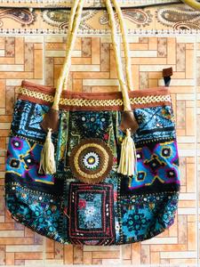 Bolso Banjara de compras de noche para mujer hecho a mano indio, bolsos de hombro de moda con bordado de algodón Vintage de lujo personalizados para mujer - Product Image 2
