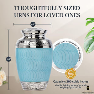 Urne funéraire pour adultes de style européen et américain, 220 pouces cubes, écologique, design personnalisable, durable pour la crémation et la commémoration - Product Image 5