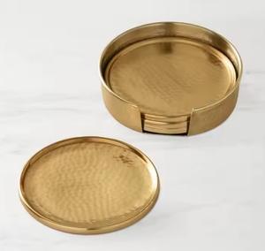 ที่รองแก้วโลหะตกแต่งสีเงินโบราณโบราณสำหรับโต๊ะกาแฟที่มีดีไซน์ทันสมัยและคุณภาพระดับพรีเมี่ยมที่ยาวนาน - Product Image 5