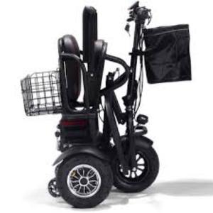 Tricycle électrique pliable à double moteur 48v 700w noir avec batterie au lithium MT-FOLD-TRK-700 42x22x33 pouces - Product Image 1