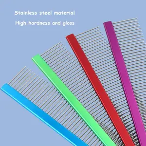 Peigne Lévrier Écologique en Acier Inoxydable pour Toilettage Professionnel des Animaux de Compagnie pour Chiens Chats Chevaux et Petits Animaux Soulagement des Noeuds - Product Image 2