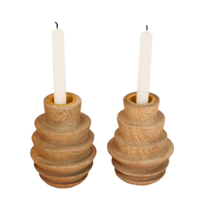 Bougeoirs élégants et créatifs en bois pour décoration intérieure et extérieure, décorations de Pâques pour fêtes de mariage - Product Image 4