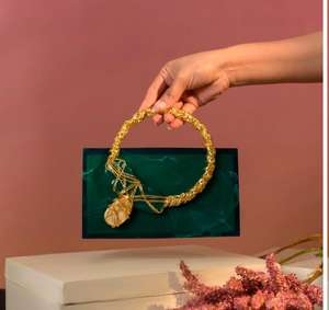 กระเป๋าคลัทช์เรซิ่นทำมือสุดหรู ประดับด้วยหิน รูปทรงออกแบบเองได้ คุณภาพพรีเมียม แฟชั่น ราคาดีที่สุด - Product Image 1