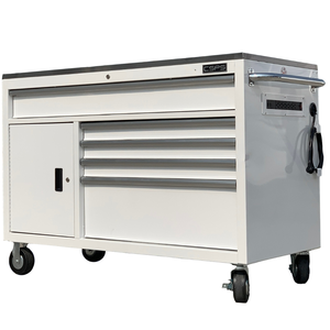 Armoire à outils 132cm 05 tiroirs boîte à outils roulante stockage en acier enduit de poudre armoire à outils pour mécanicien Garage entrepôt - Product Image 1