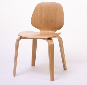 เก้าอี้รับประทานอาหารมินิมอลเป็นมิตรต่อสิ่งแวดล้อมที่นั่งไม้อัดวีเนียร์หลากสีสำหรับโฮมออฟฟิศมอลล์โรงแรมวิลล่าสหรัฐอเมริกาเกาหลี JPN - Product Image 1