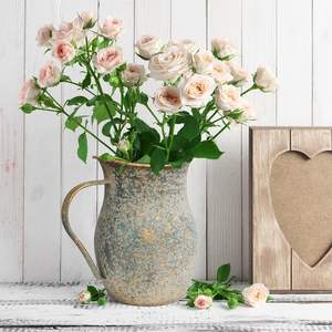 Florero de Metal de diseño Vintage moderno antiguo, adorno de hierro de lujo para decoración del hogar, maceta y jarrones de mesa MOQ bajo - Product Image 3