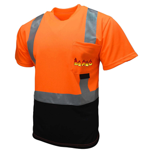 Ropa de Trabajo de Alta Visibilidad Personalizada al por Mayor, 100% Poliéster, Reflectante de Seguridad para la Construcción, Transpirable, de Dos Tonos, que Absorbe la Humedad - Product Image 1