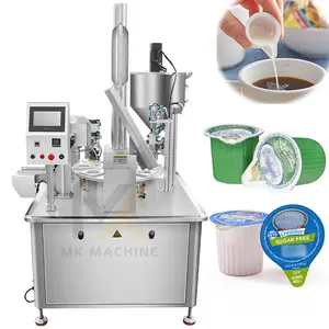 Machine de remplissage de tasse de sauce à trempage au lait condensé facile à utiliser machine de remplissage automatique de scellage de tasse de crème laitière de café